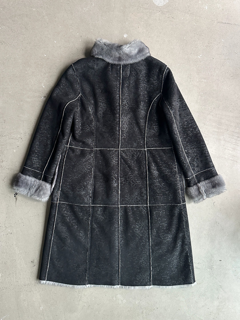 ARMANI JEANS  - 1990s FAUX FUR LONG SHEARLING JACKET