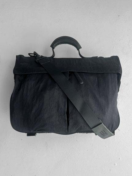 ISSEY MIYAKE IM - 1990s TOP HANDLE NYLON BAG WITH REMOVABLE SHOULDER STRAP