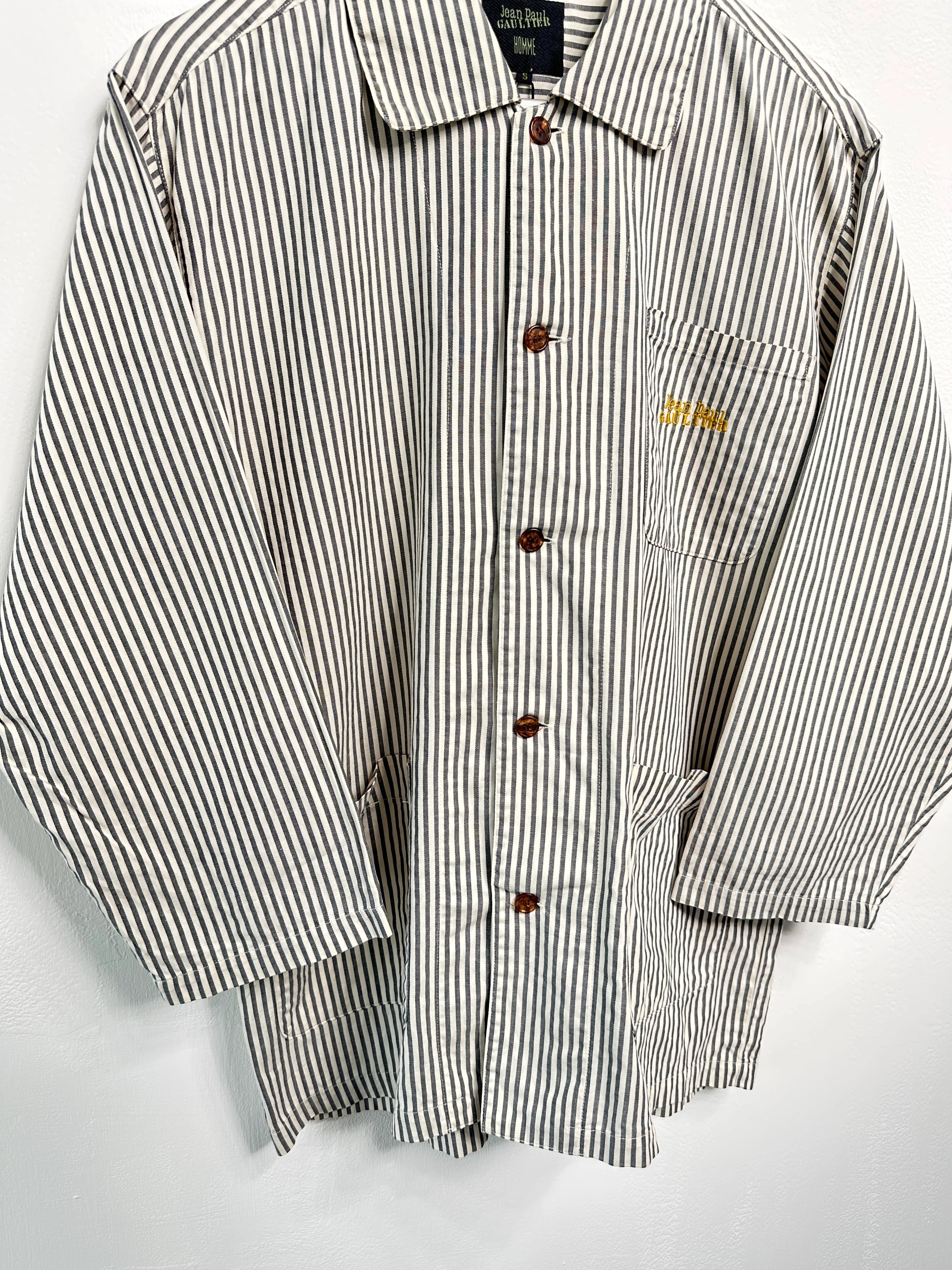 JEAN PAUL GAULTIER - 1990s RELAXED FIT STRIPED SHACKET