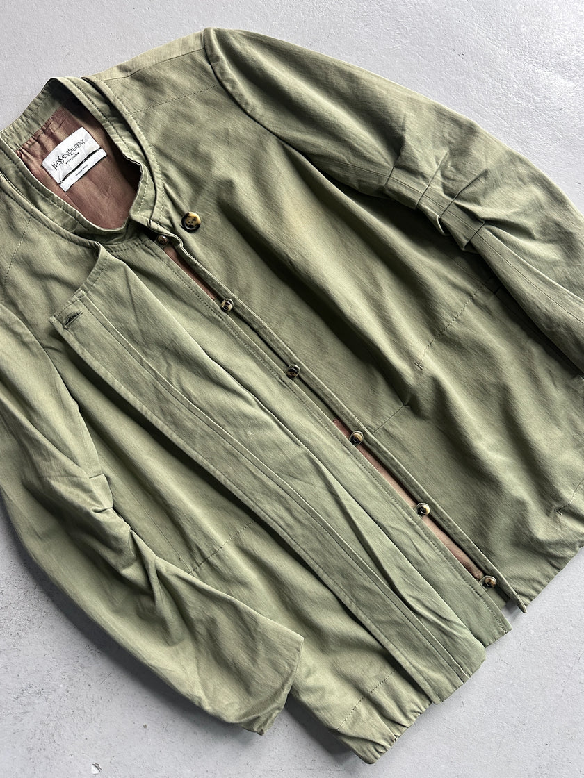 YVES SAINT LAURENT BY STEFANO PILATI - F/W 2006 COLLARLESS JACKET WITH CURVED SLEEVES