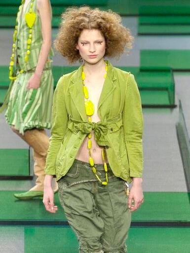 MARITHÉ + FRANÇOIS GIRBAUD - S/S 2006 TIE FRONT COTTON BLAZER