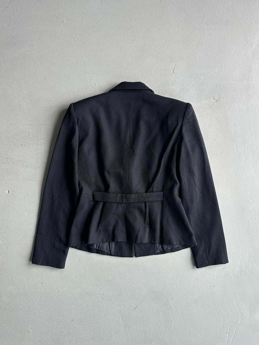 EMPORIO ARMANI - 1990s TEXTURED BLAZER WITH CINCHED WAIST