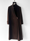 PIERRE CARDIN - 1990s LONG FITTED COAT WITH SINGLE BUTTON CLOSURE