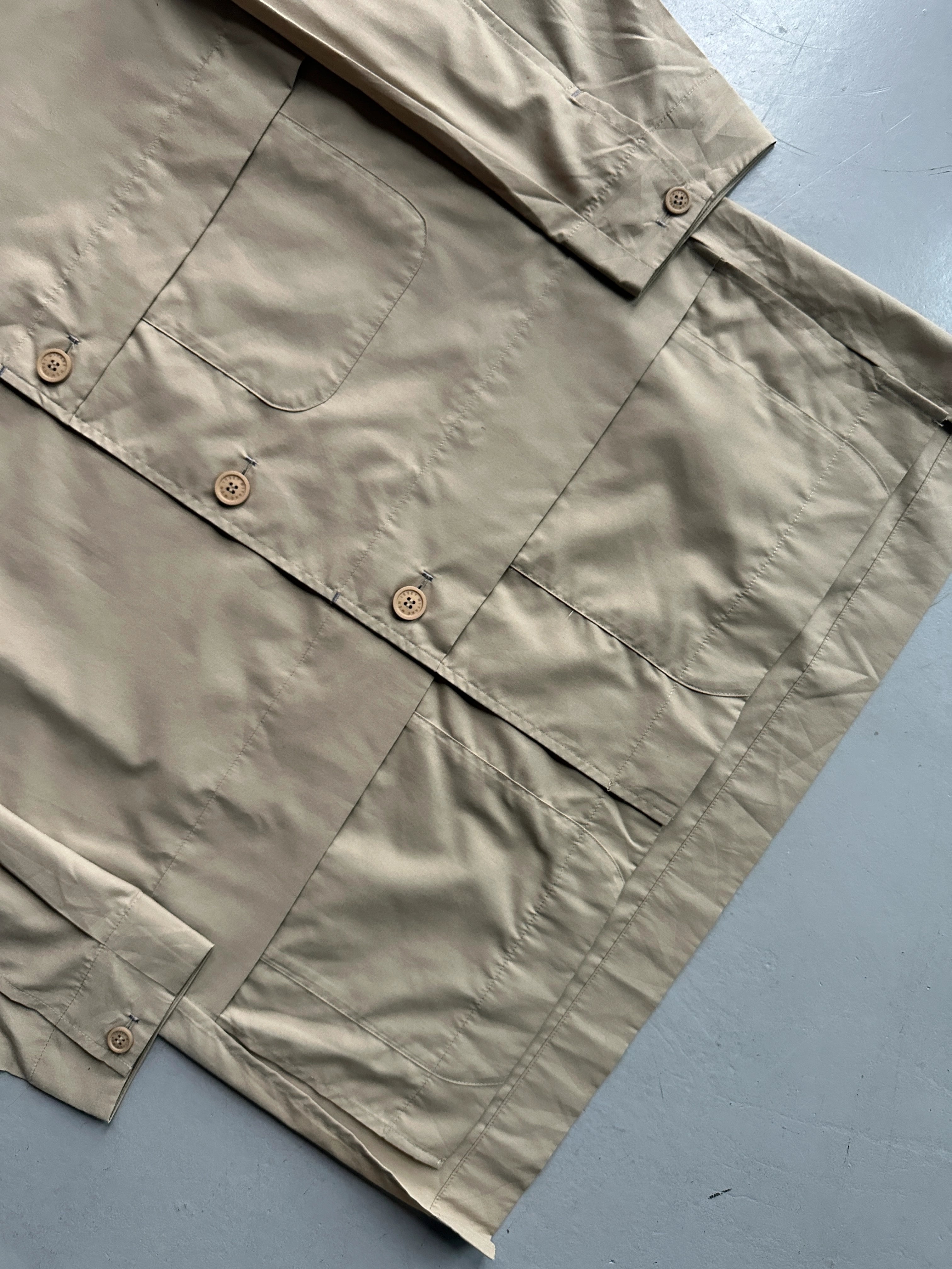 ISSEY MIYAKE MEN - 2000s OVERSIZED SHACKET WITH SEMI CONCEALED POCKET