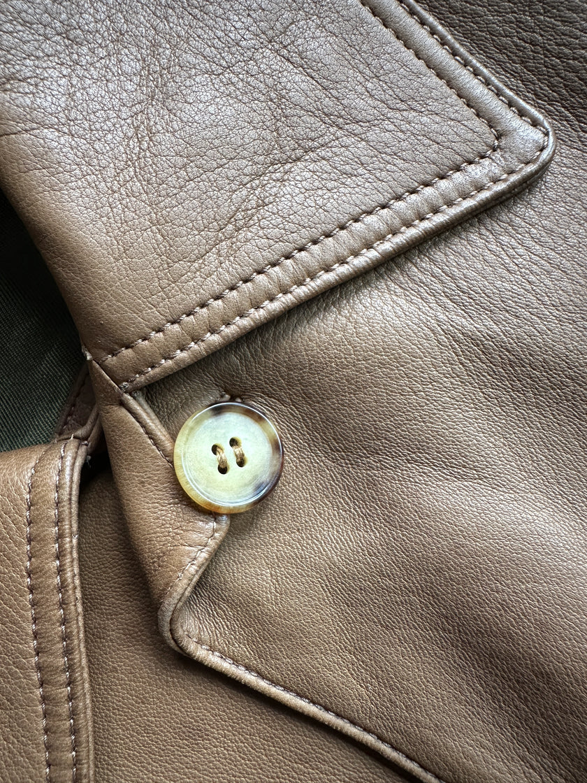 LOEWE - 1990s SOFT LEATHER BOMBER JACKET