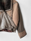 LA MATTA - 1980s PANELED CROP FIT JACKET WITH SHEARLING COLLAR