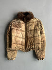 ARMANI JEANS - F/W 1988 CROPPED FIT JACKET WITH FUR COLLAR