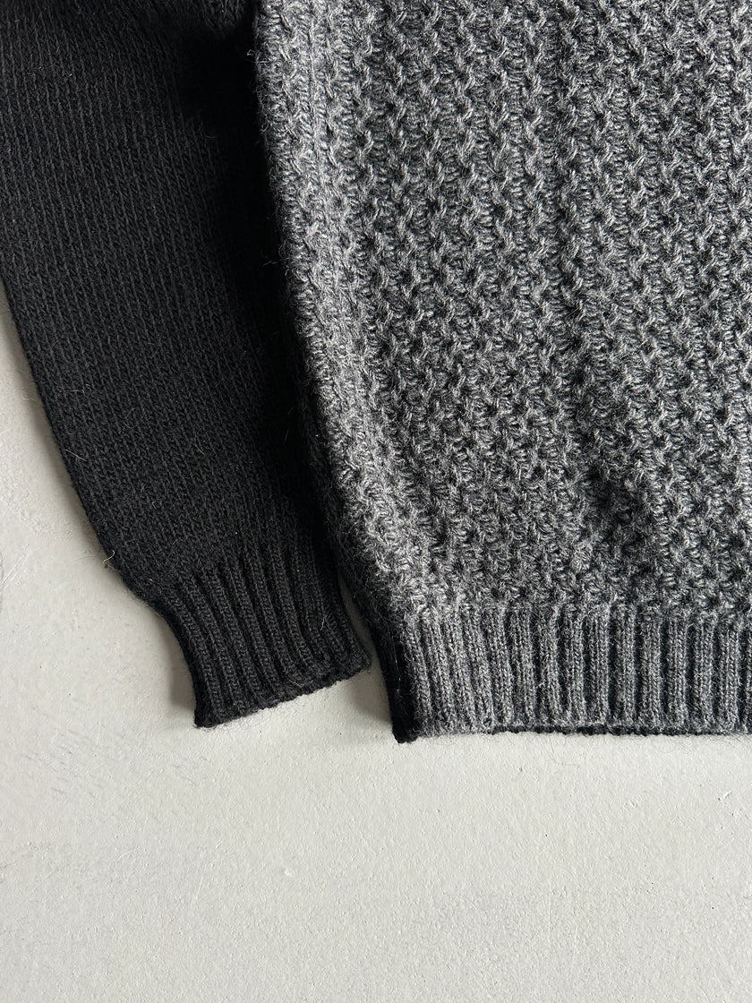 DANIELE ALESSANDRINI - 1990s KNIT JUMPER WITH DOUBLE ZIP DETAILS