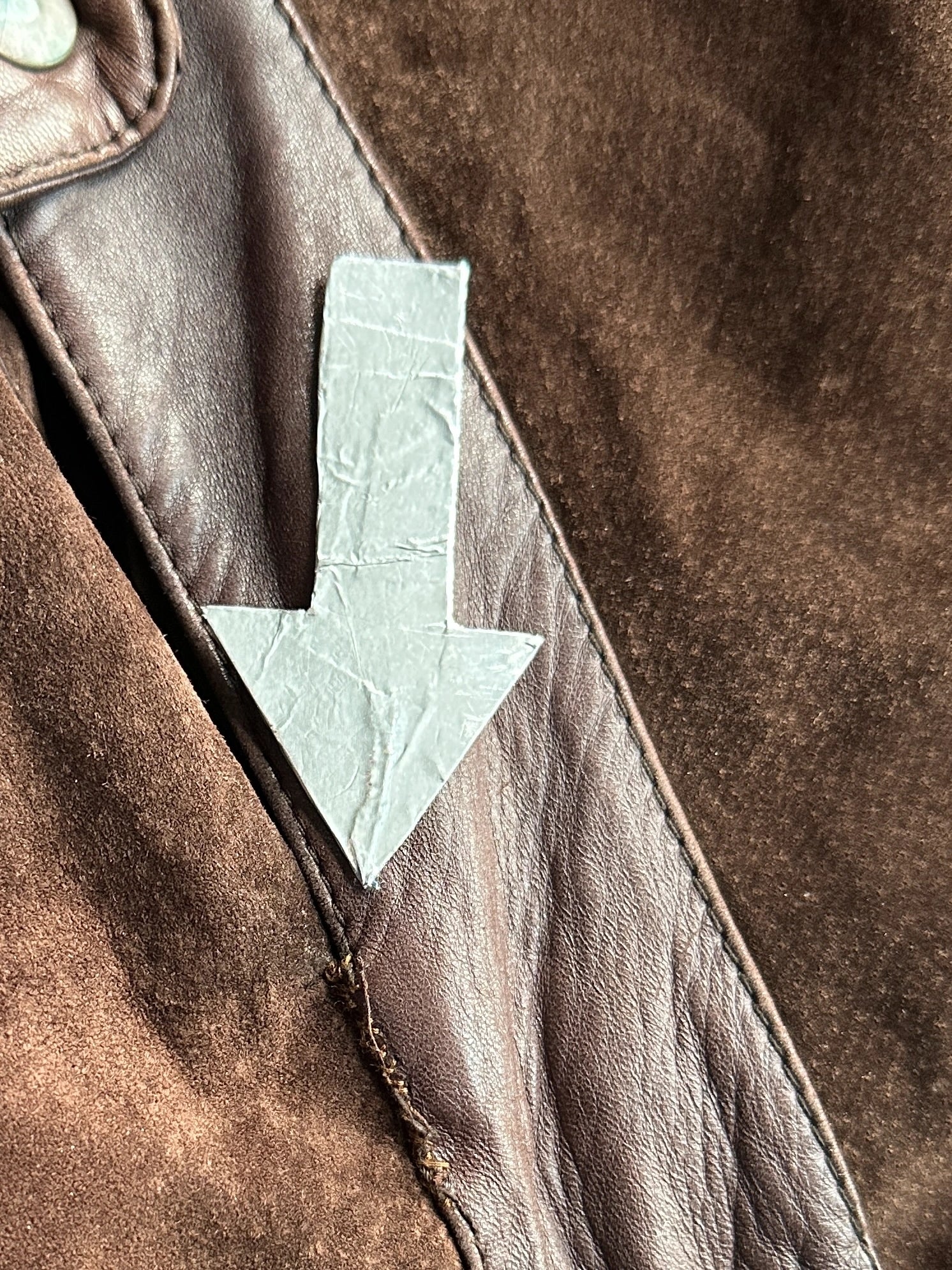 SPANISH LABEL 1980s PANELED LEATHER JACKET