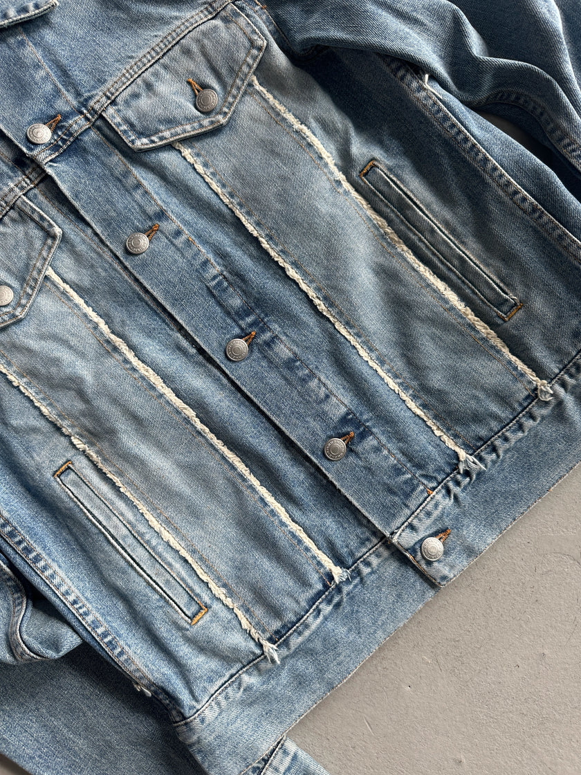 JOHN RICHMOND - S/S 2004 DECONSTRUCTED UNION JACK DENIM JACKET