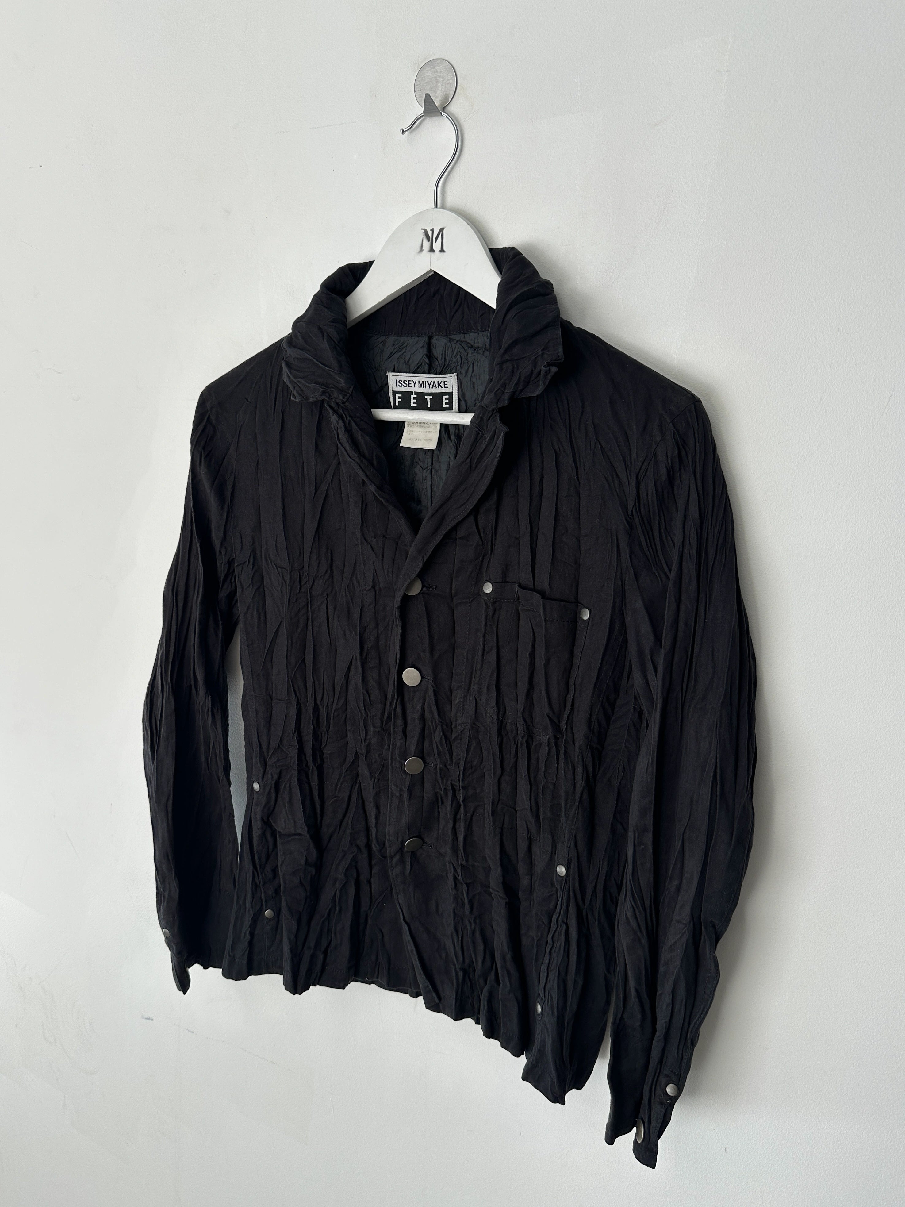 ISSEY MIYAKE - A/W 2005 FAUX SUEDE CRINKLED JACKET