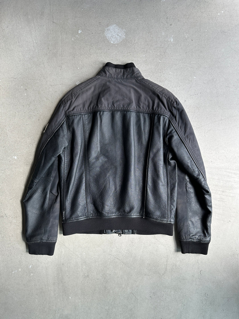 ARMANI JEANS - 1990 LEATHER BOMBER JACKET