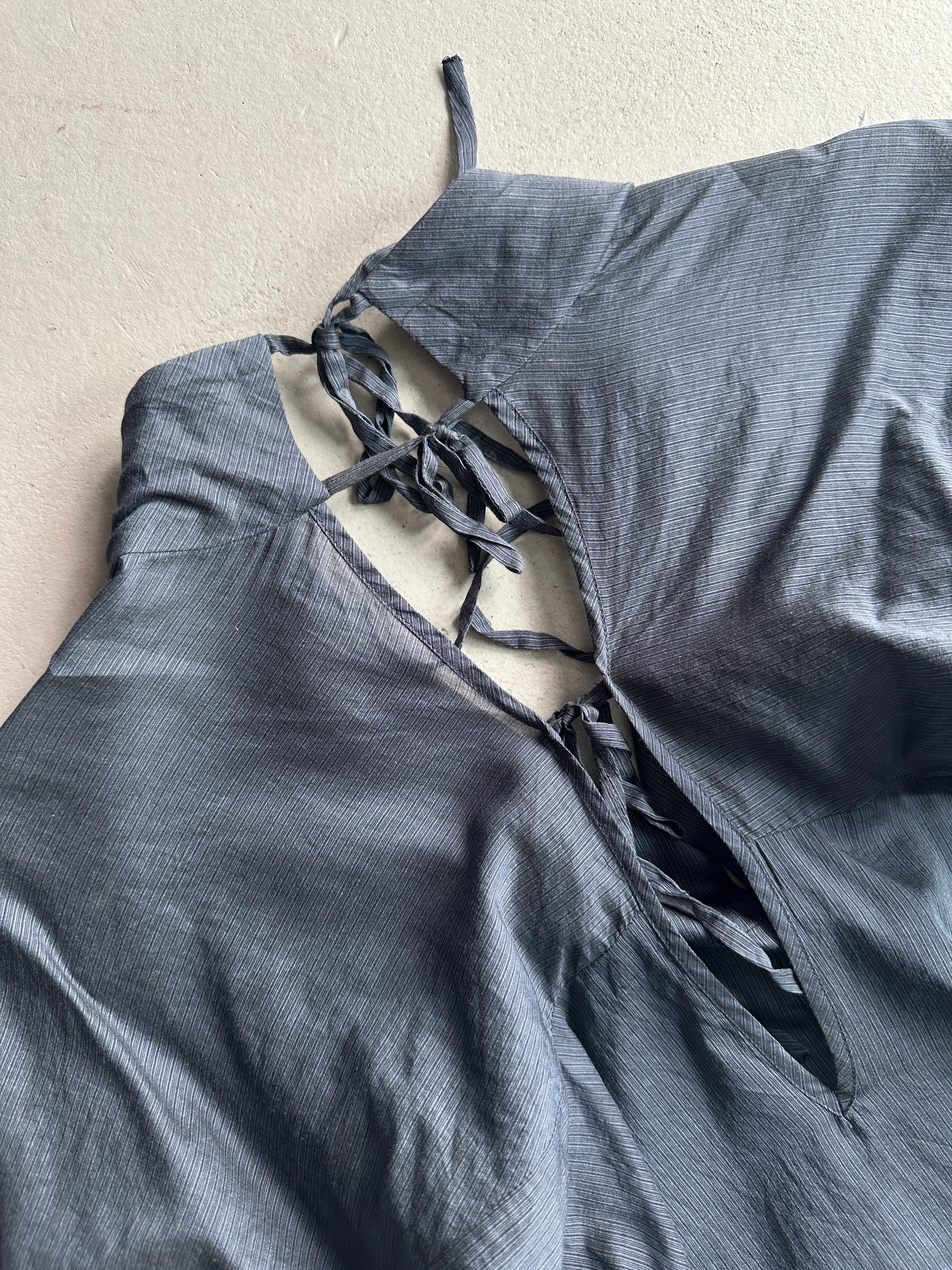 MARITHÉ + FRANÇOIS GIRBAUD -  S/S 2010 DECONSTRUCTED HEM BUTTONED BLOUSE