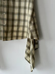 COMME DES GARÇONS - S/S 1994 CHECKED SHORT SLEEVE SHIRT WITH FLOWING DETAILS AT HEM