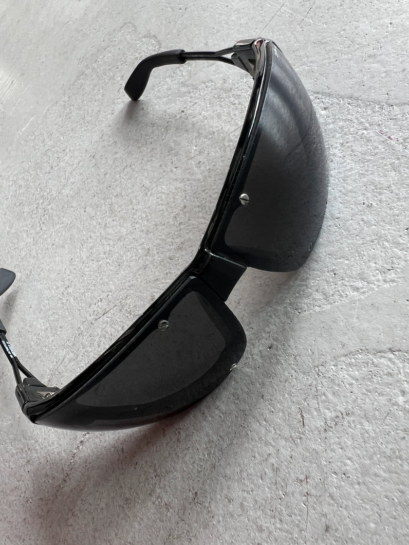 DIESEL - 2000s WRAPAROUND SUNGLASSES WITH METAL SCREW DETAIL