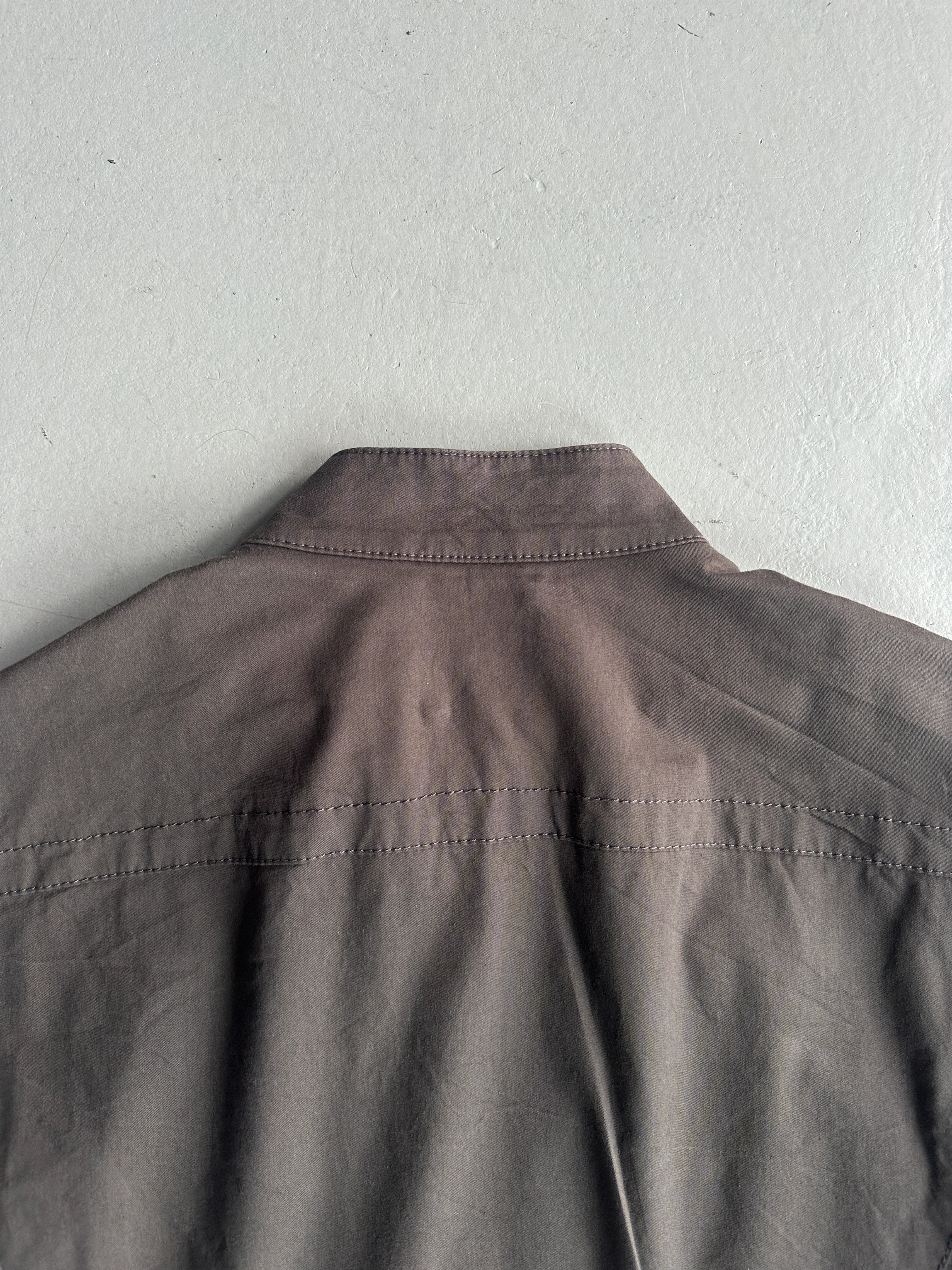 BIKKEMBERGS - 2000s LIGHT JACKET WITH LEATHER PANEL AT FRONT