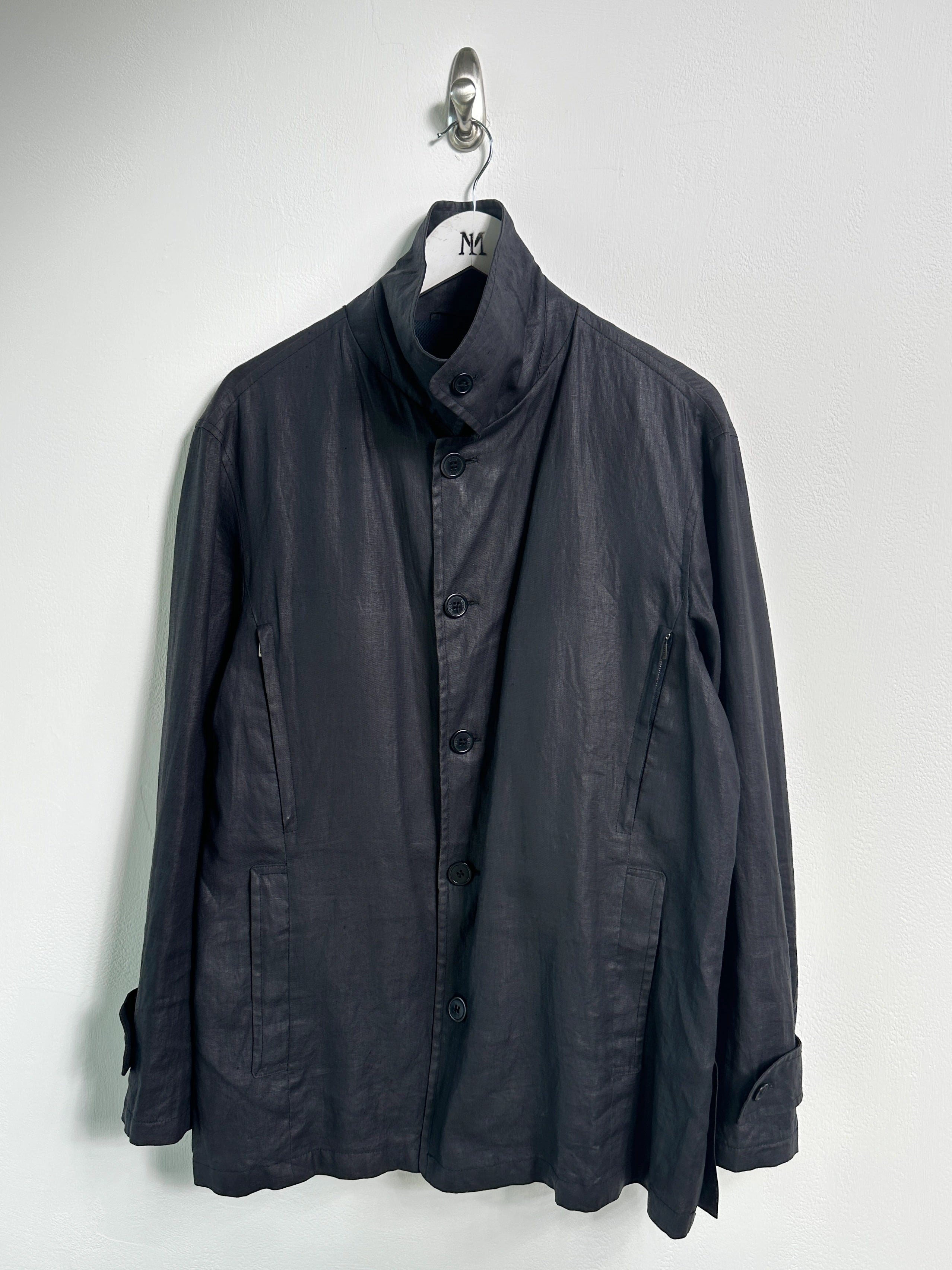 ITALIAN LABEL - 1990s COATED LINEN JACKET