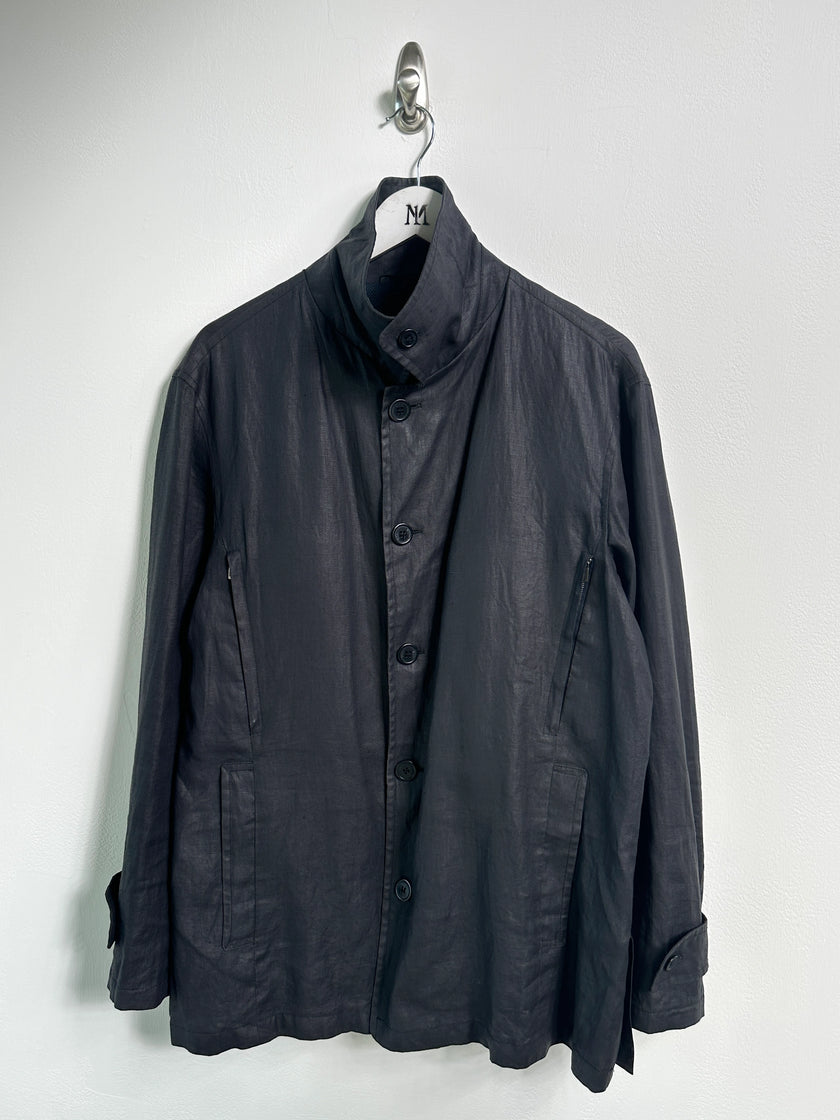 ITALIAN LABEL - 1990s COATED LINEN JACKET