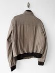 ITALIAN LABEL - 1990s HERRINGBONE BOMBER JACKET