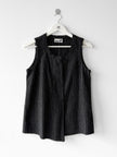 ISSEY MIYAKE HAI - 1980s PINSTRIPED VEST TOP