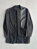 DIRK BIKKEMBERGS - S/S 2003 BELTED NECK JACKET WITH LEATHER FRONT PANEL