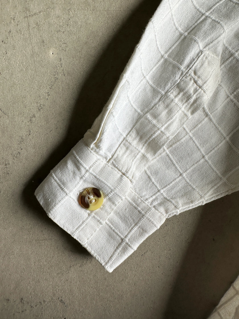 1980s GRID PATTERN LONG SLEEVE SHIRT