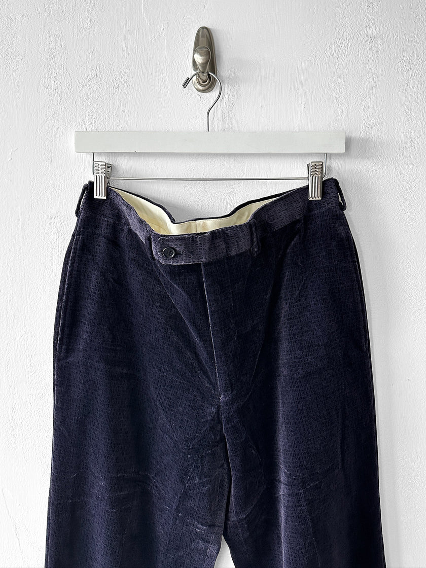 ROMEO GIGLI - 1990s VELVET TAILORED TROUSERS