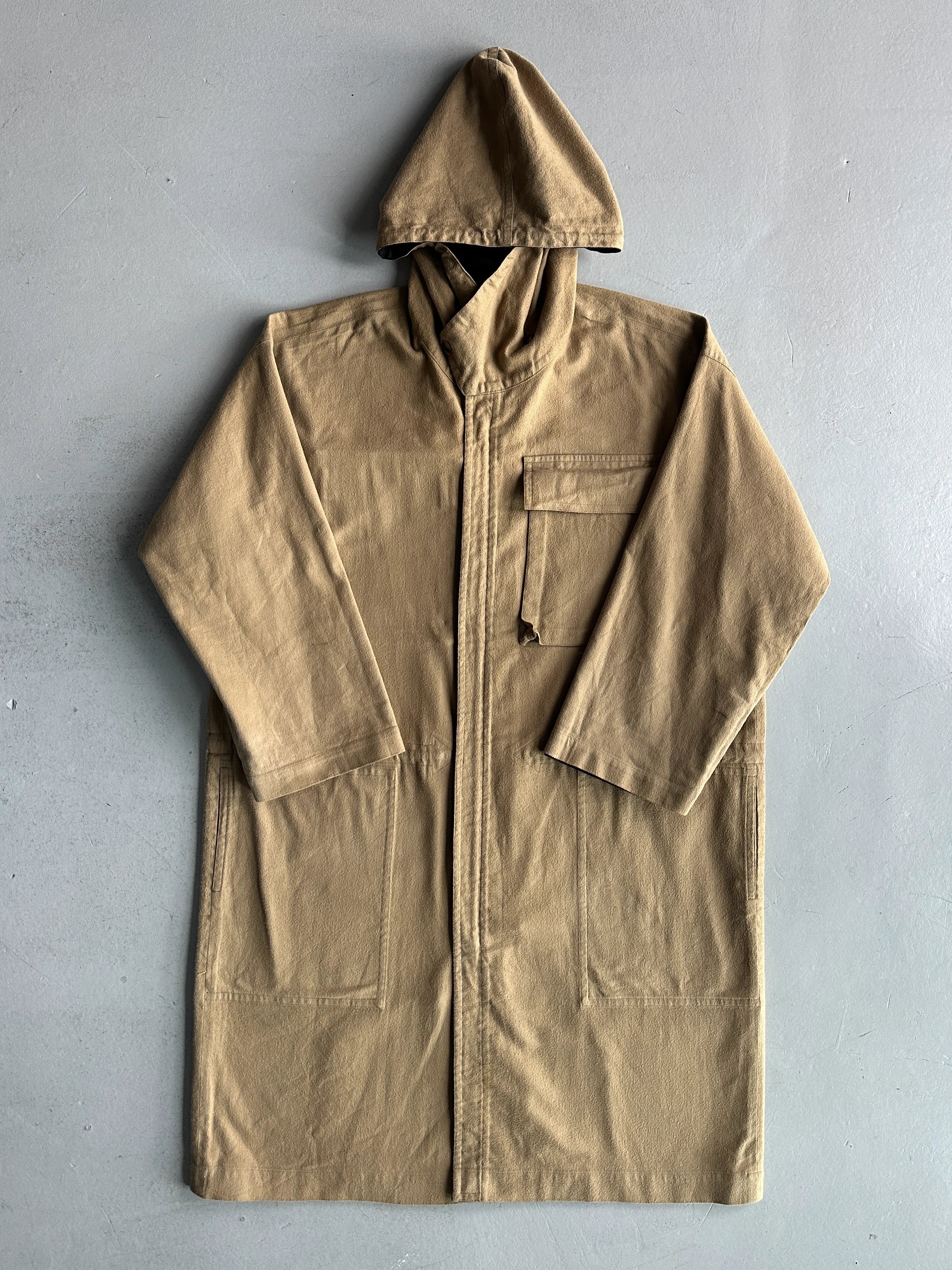 ISSEY MIYAKE - late 1970s REVERSIBLE HOODED PARKA COAT