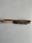 GIANFRANCO FERRÉ -  early 2000s WAXED LEATHER BELT WITH METAL BUCKLE