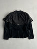 LUISA SPAGNOLI - 1980s VELVET BLAZER WITH LACE DETAILING