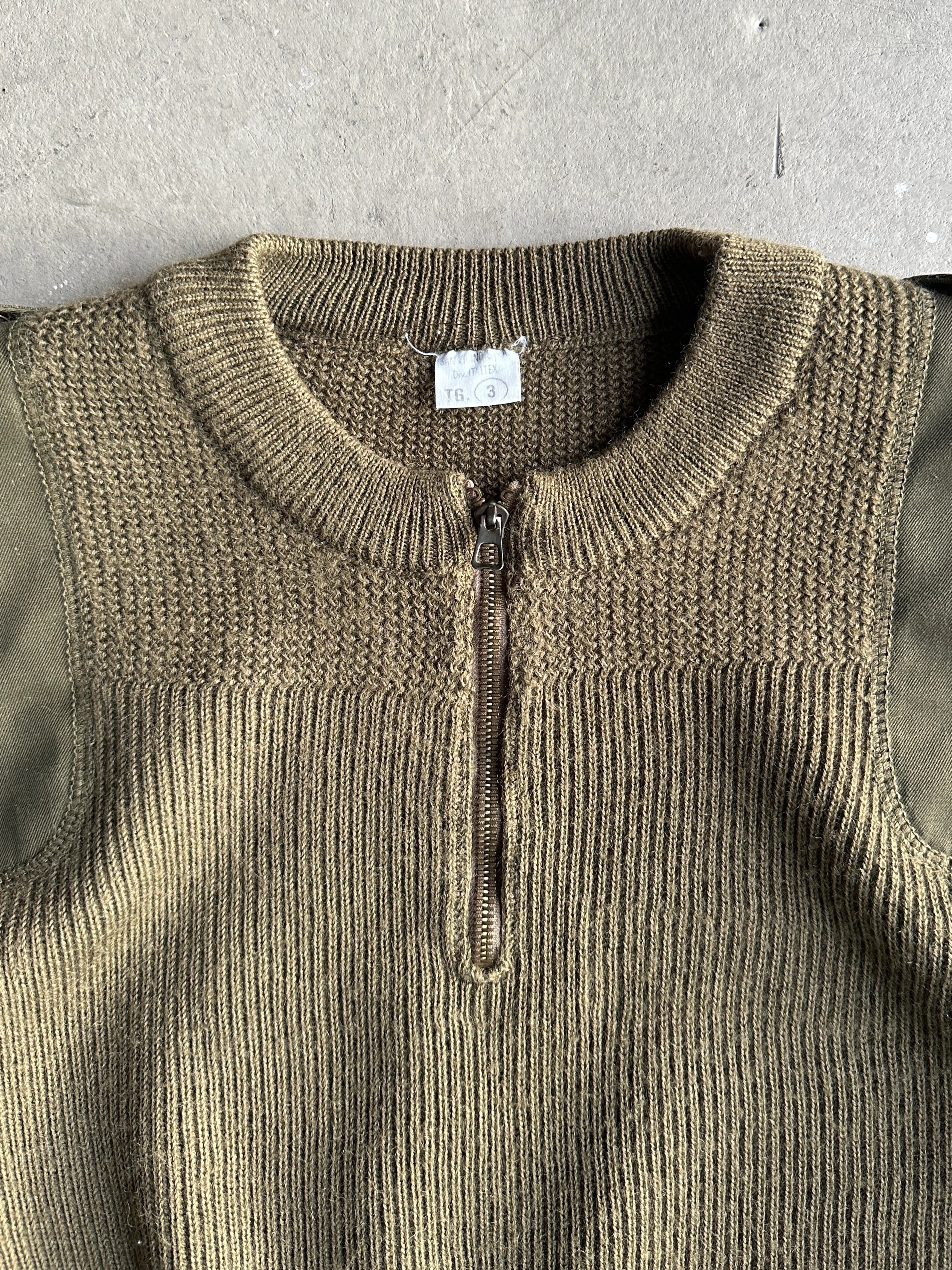 1980s ELBOW PATCHES ROUND NECK KNIT JUMPER