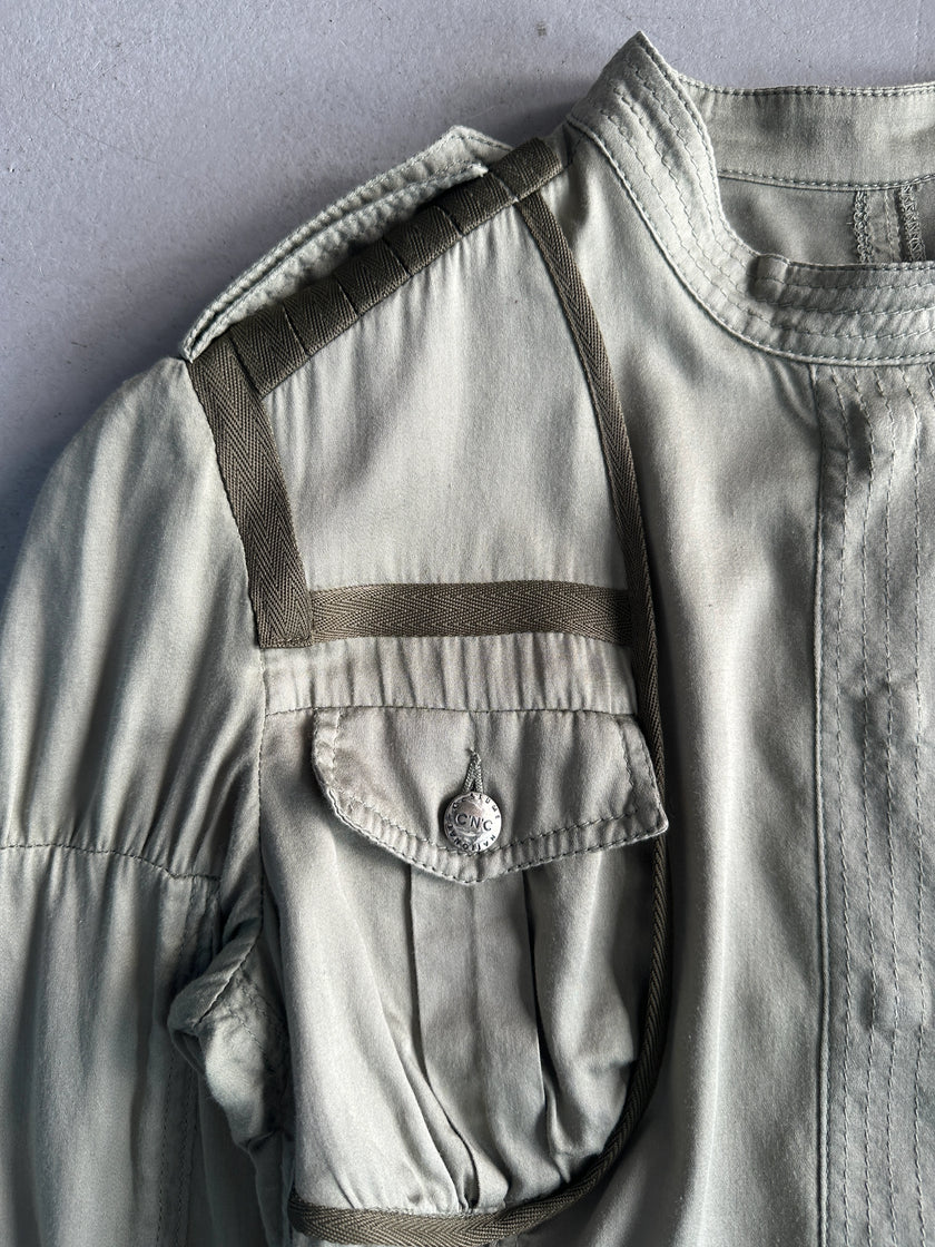 C’N’C COSTUME NATIONAL - 2000s CONTRASTING GREEN LIGHT JACKET