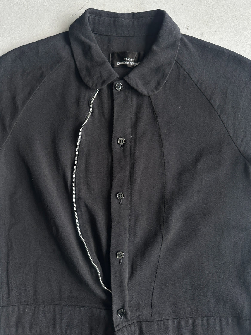 COMME DES GARÇONS TRICOT - 2000s COLLARED MAXI DRESS