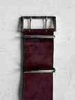 GIANFRANCO FERRÉ - late 1990s WIDE SUEDE BELT WITH DOUBLE PRONG BUCKLE