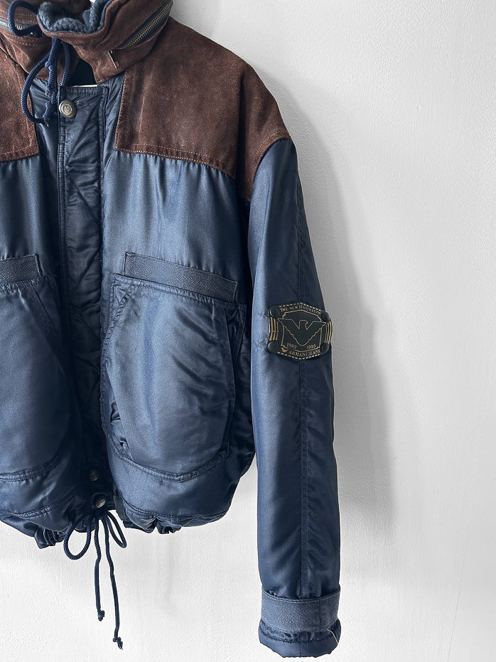 ARMANI JEANS - late 1980s-early 1990s AVIATOR BOMBER JACKET