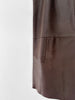 ITALIAN LABEL - 1990s LEATHER DUNGAREE DRESS