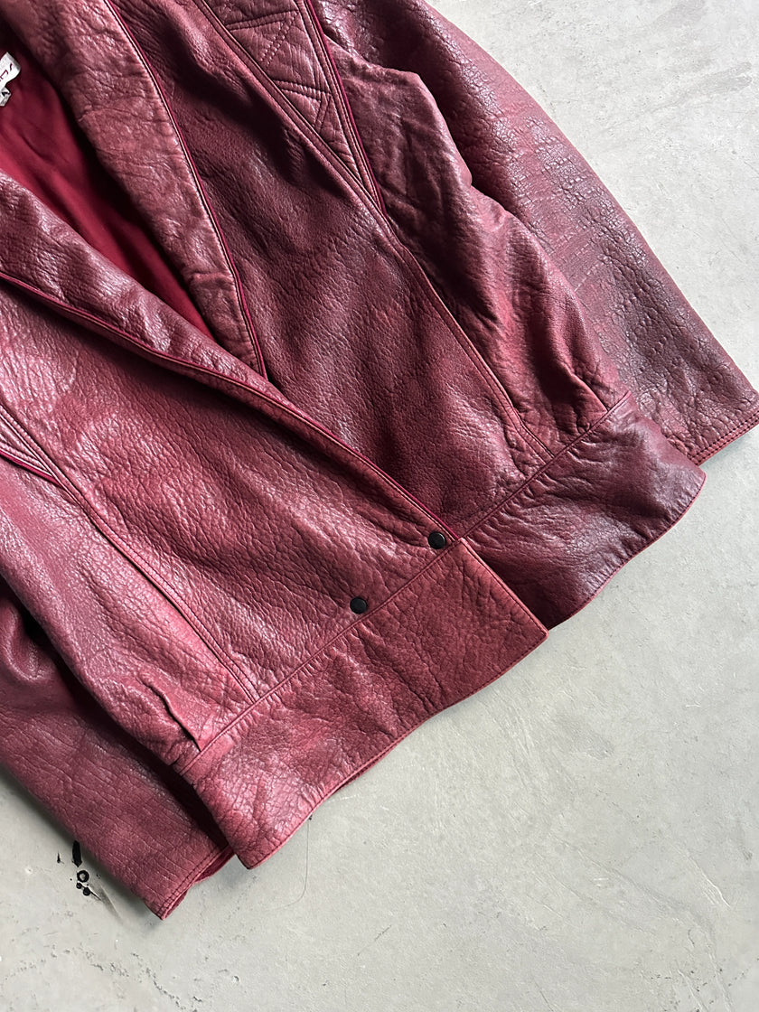 BYBLOS - 1980s BOXY FIT LEATHER JACKET
