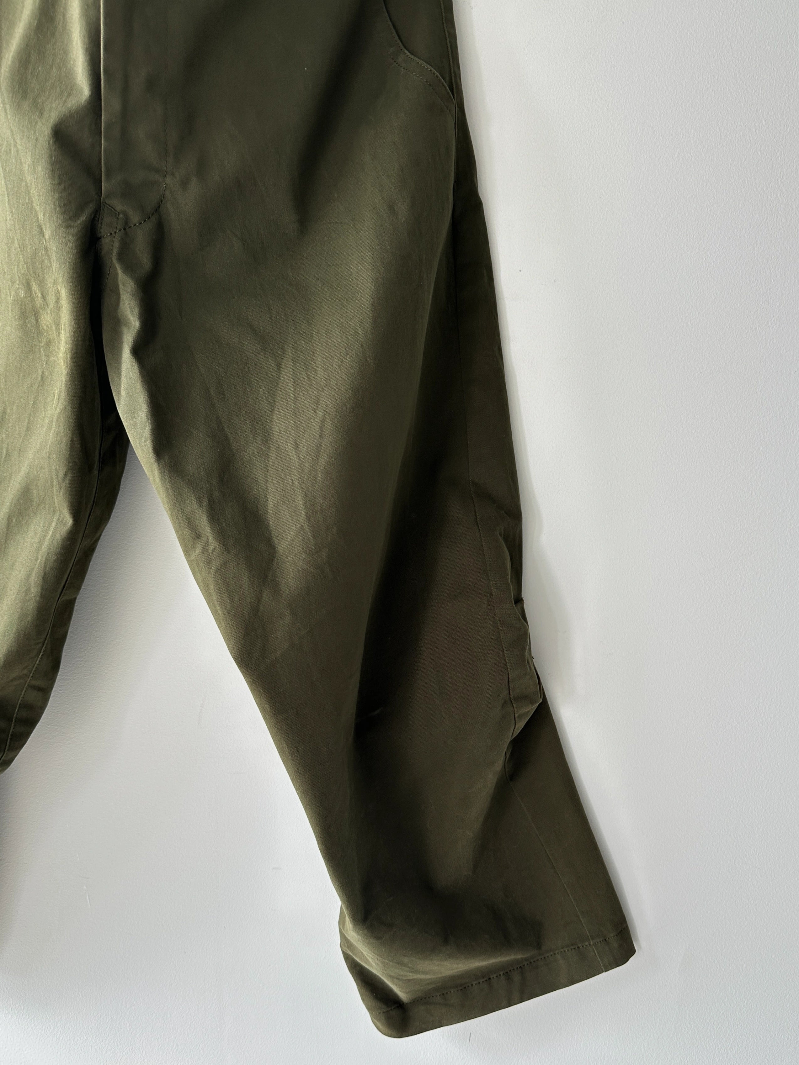 YOHJI YAMAMOTO Y'S - late 1990s CURVED LEG CAPRI TROUSERS