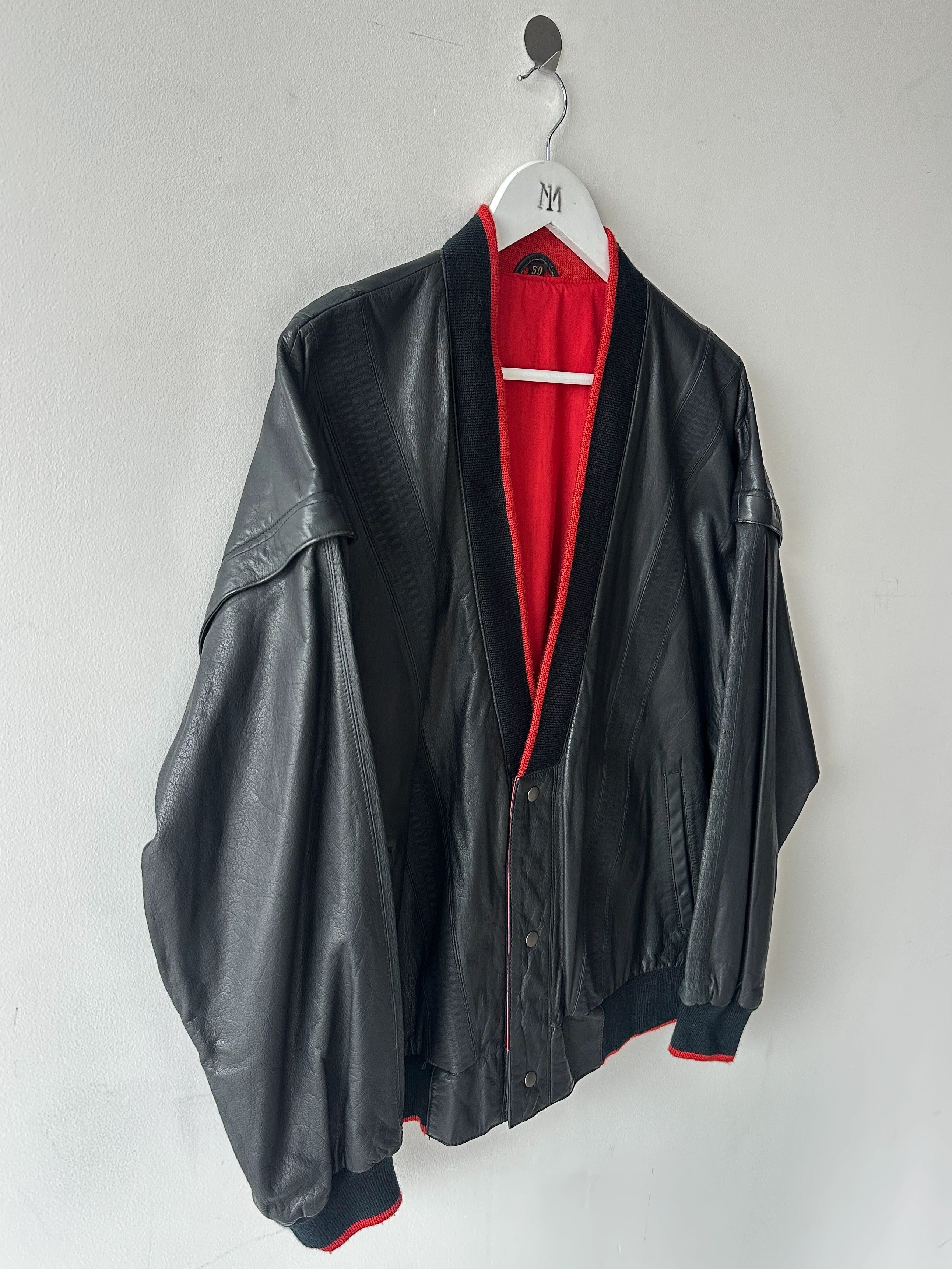 1990s 2 IN 1 BOXY FIT LEATHER JACKET GILET