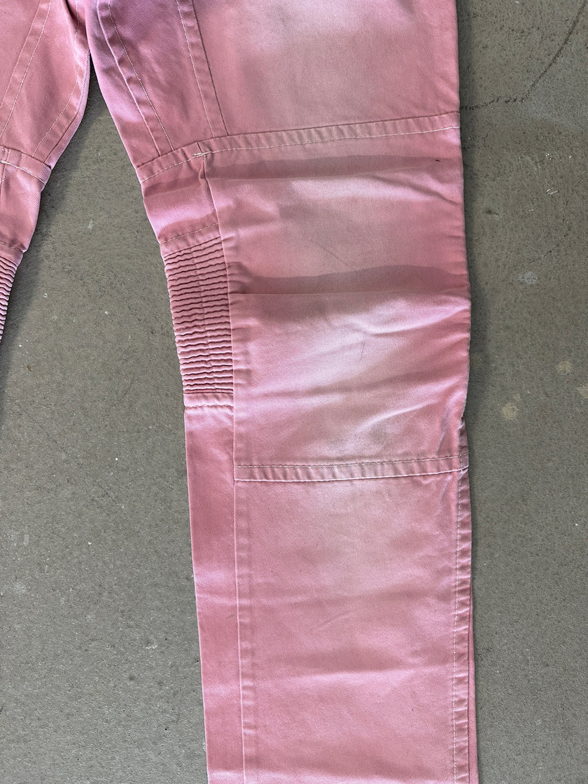 DSQUARED2 - ARCHIVE S/S 2004 HOLY GRAIL 46 PINK DIGGIDDY BIKER JEANS TROUSERS