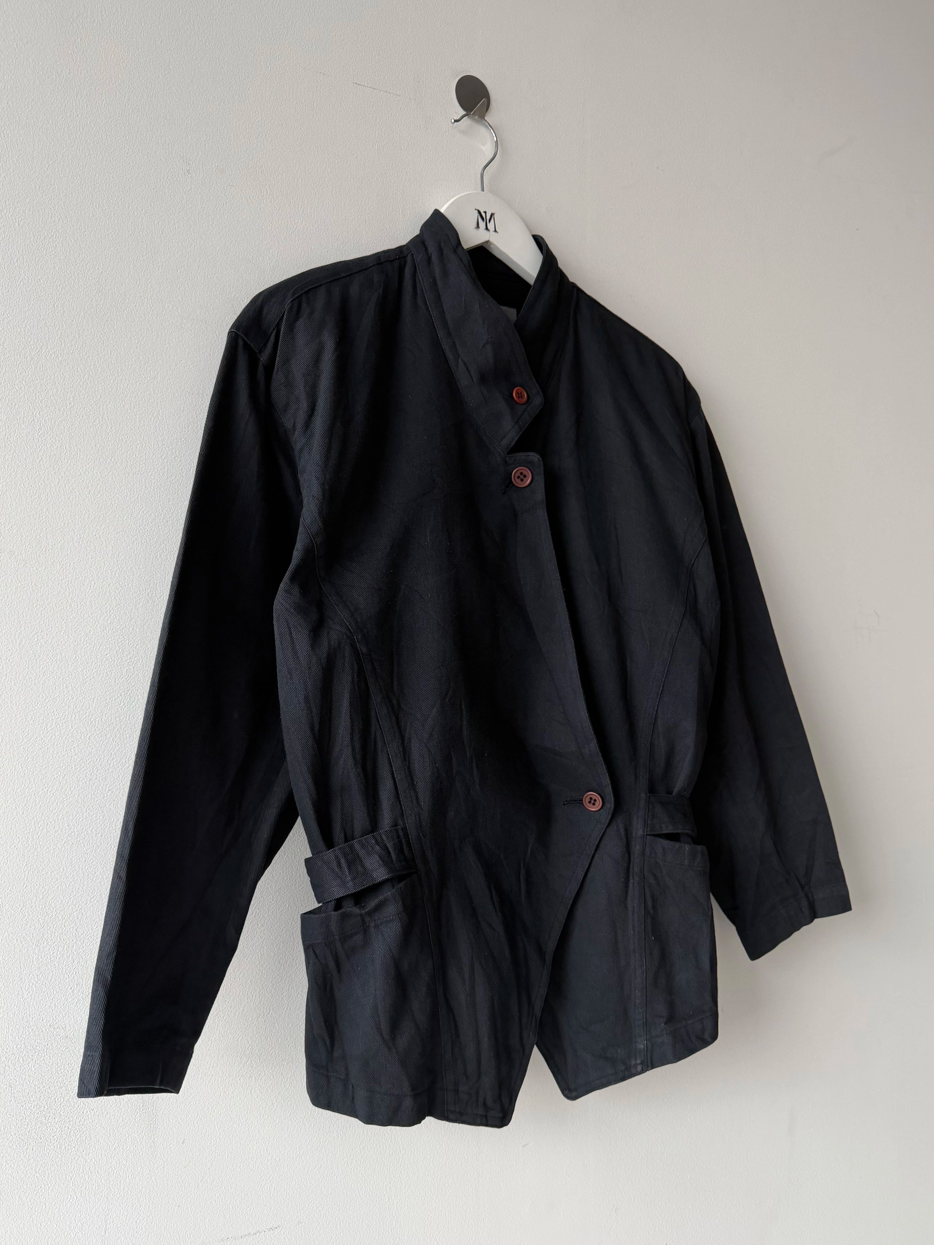 ISSEY MIYAKE - 1980s ASYMMETRICAL FRONT CLOSURE JACKET