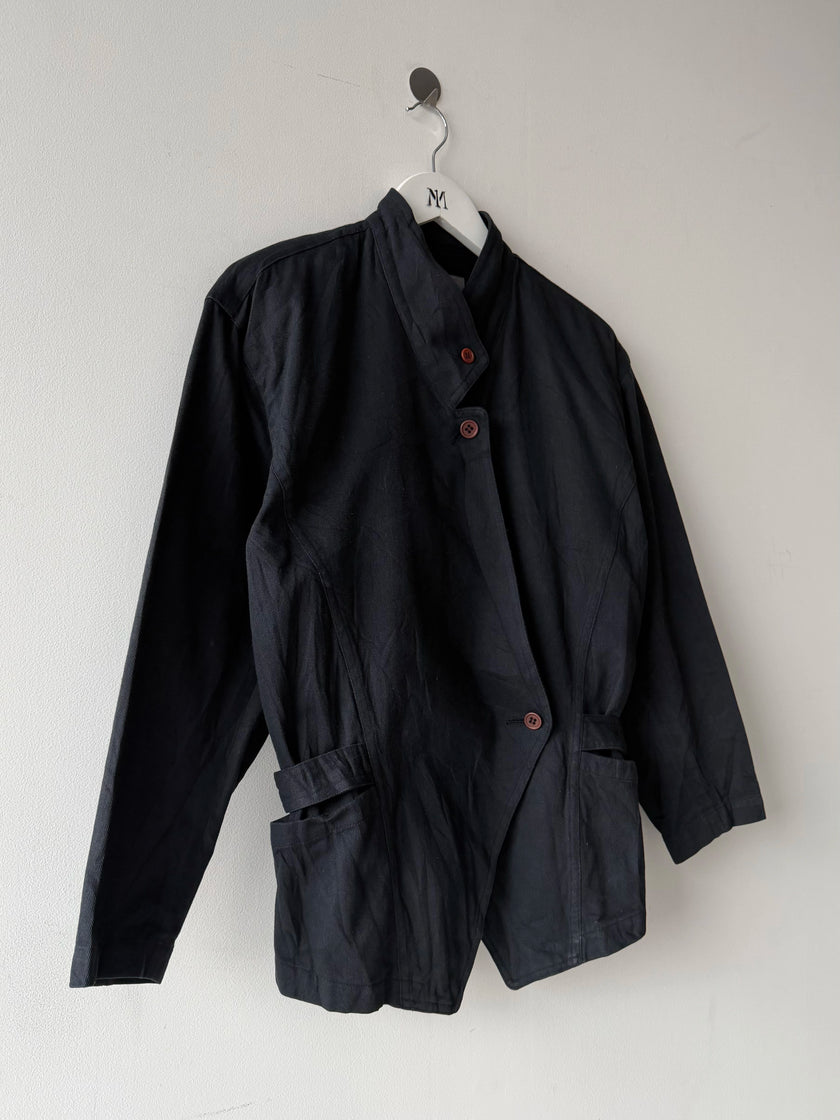 ISSEY MIYAKE - 1980s ASYMMETRICAL FRONT CLOSURE JACKET