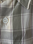 COMME DES GARÇONS - S/S 1994 CHECKED SHORT SLEEVE SHIRT WITH FLOWING DETAILS AT HEM