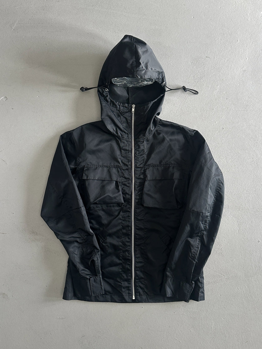 YOHJI YAMAMOTO D'URBAN A.A.R. - 1990s FOLDABLE WINDBREAKER JACKET WITH NINJA HOOD