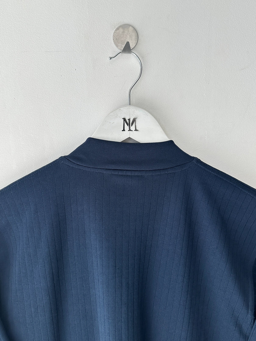 VERSACE - early 2000s ZIP UP SHORT SLEEVE TOP