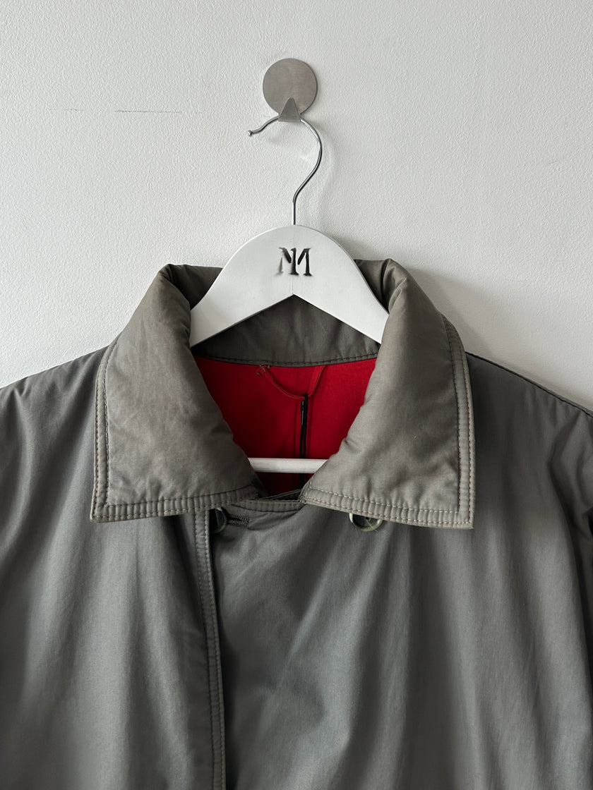 NO LABEL 1980s 2 IN 1 DOUBLE BREASTED BOMBER JACKET GILET