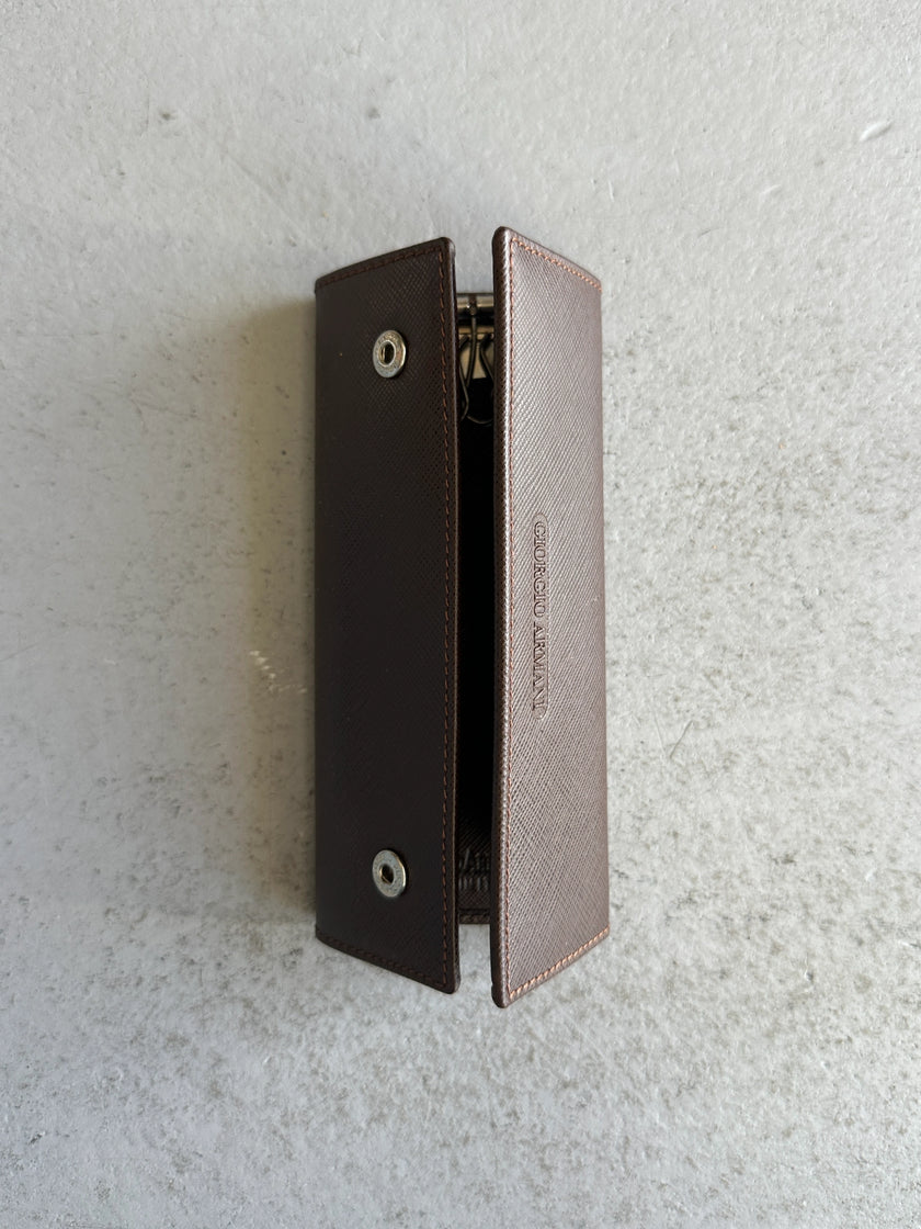 GIORGIO ARMANI - 1990s LEATHER KEY HOLDER