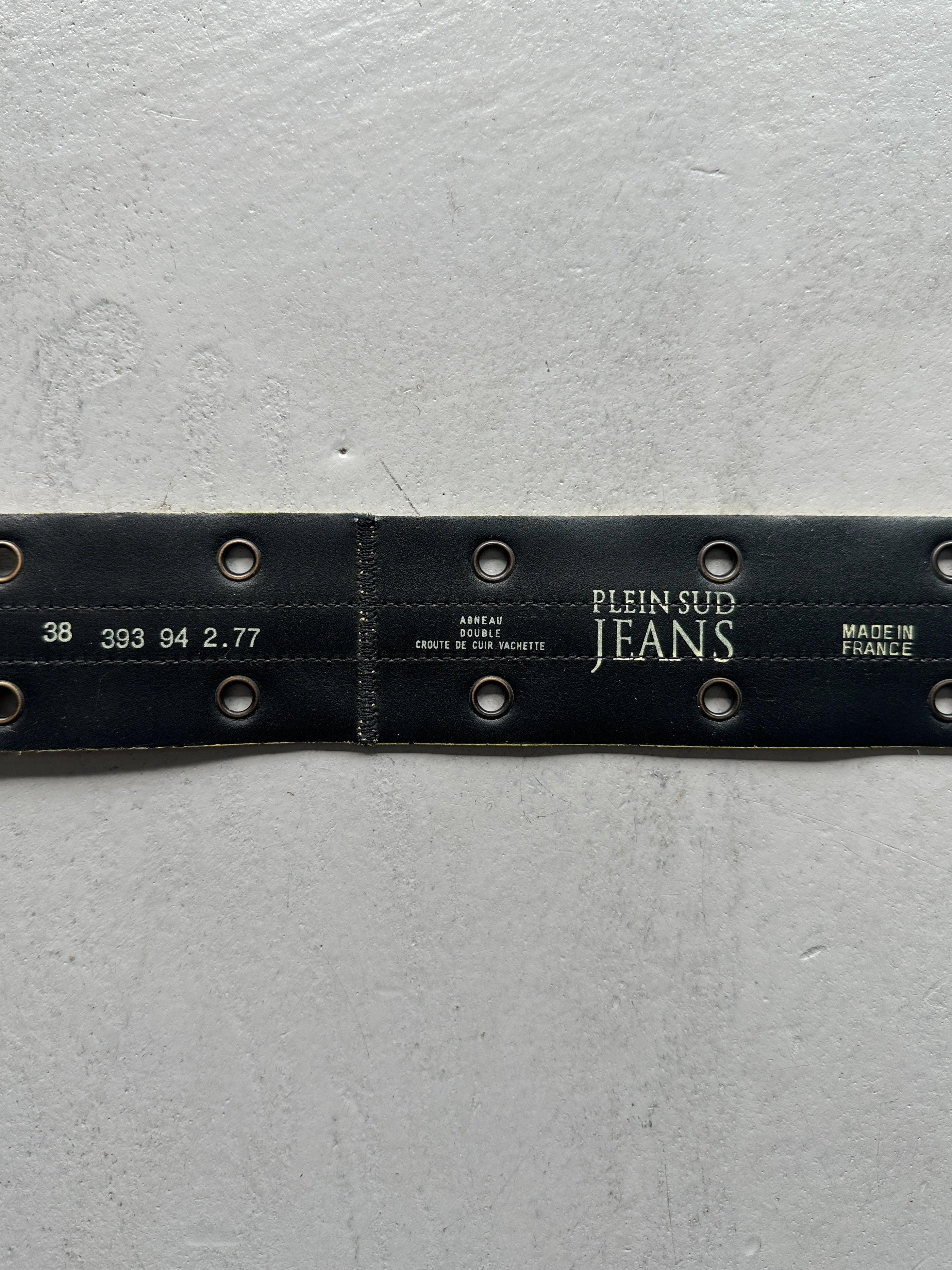 PLEIN SUD - 1990s METAL BUCKLE LEATHER BELT