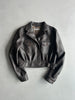 EMPORIO ARMANI - 1980s FAUX LEATHER CROPPED JACKET