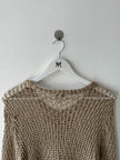 ARMANI JEANS - 2000s OPEN WEAVE KNIT LONG SLEEVE TOP
